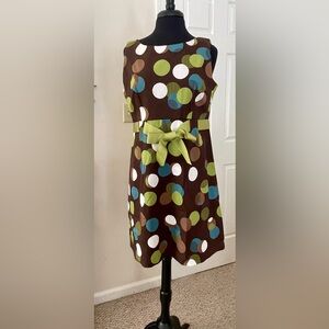 NWOT - Jessica Howard Chocolate and Lime Dress
